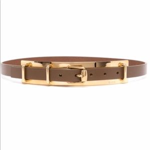 Authentic Gucci Metal leather belt Sz95/38 Used